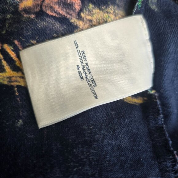 Lands End Hawaiian Floral Off-Shoulder Navy Dress With Ruffle Size XL 18 CM2012 - Picture 9 of 10